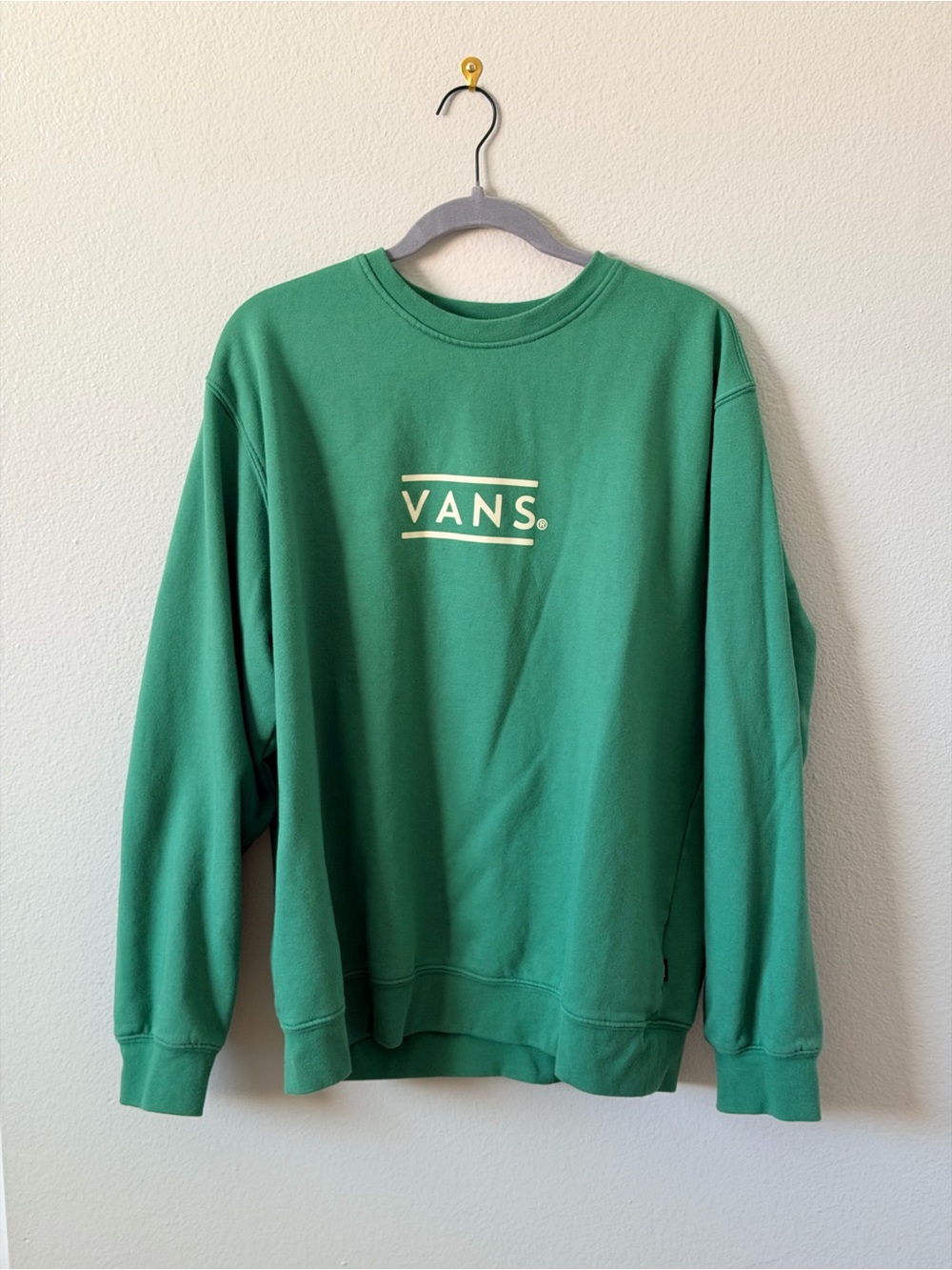 Vans Men’s Green Logo Crewneck Sweatshirt